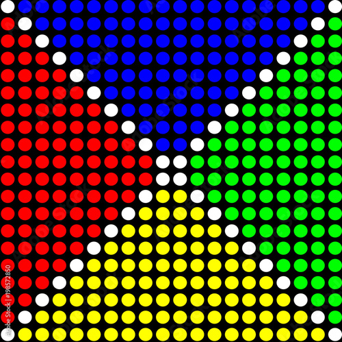 pattern with Colourful dots on background,wrong sign with point connecting network ,Abstract concept,background vector.