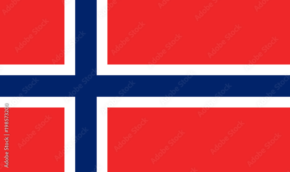 The Flag Of Norway. National symbol of the state. Vector illustration. The Flag Of Norway. National symbol of the state. Vector illustration.