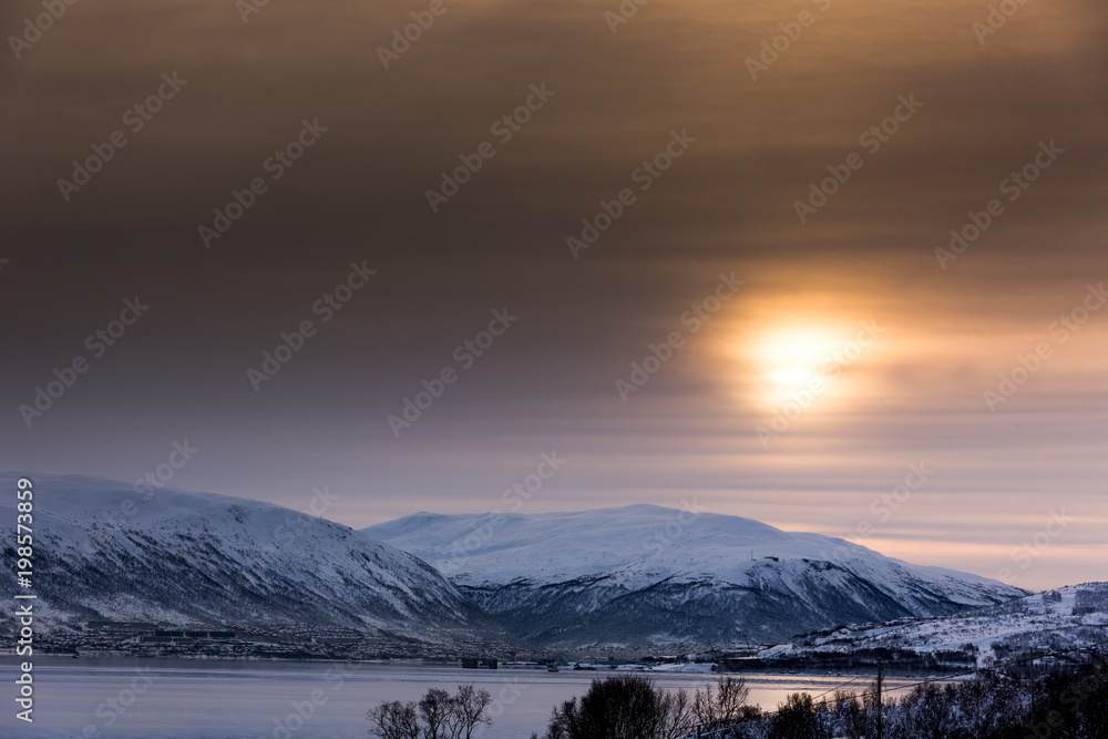 Sonnenuntergang in Nord-Norwegen