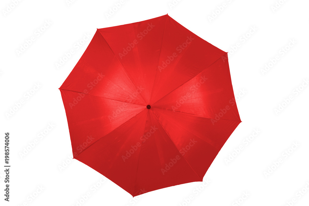 Aufgespannter roter Regenschirm Aufgespannter roter Regenschirm