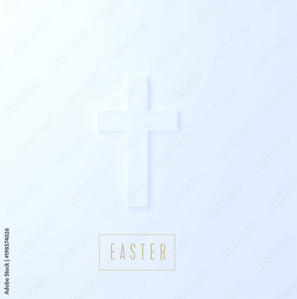 3d White Cross, vector illustration, Easter concept, spiritual holy church background. 3d White Cross, vector illustration, Easter concept, spiritual holy church background.