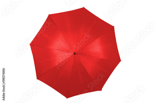 Aufgespannter roter Regenschirm