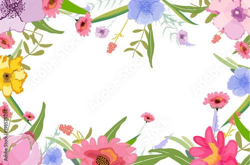 Fototapeta Naklejka Na Ścianę i Meble -  Candy flowers background design