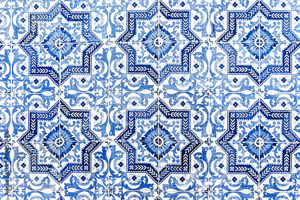 Great for textures Andalusia style wall Azulejos tiles background