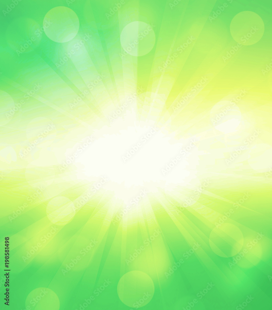 De-focused green background