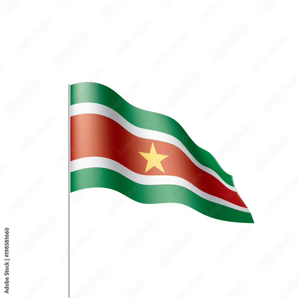 Suriname flag, vector illustration