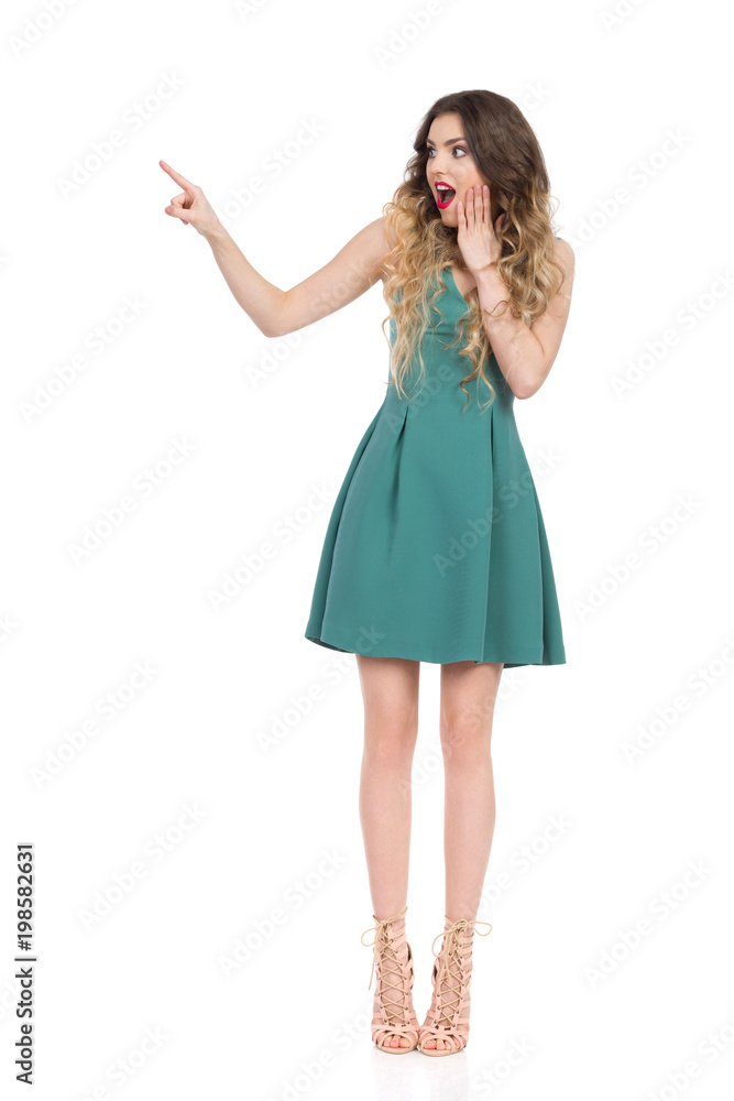 Surprised Elegant Woman Is Touching Something Surprised Elegant Woman Is Touching Something