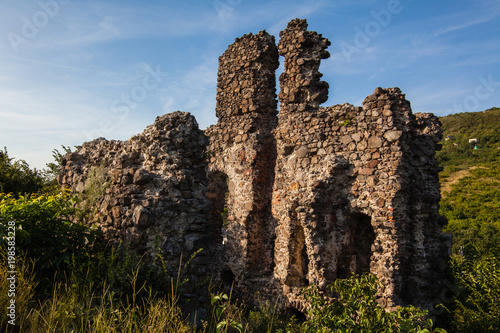 Ruins of Castle in Vynohradiv city, Transcarpathian region