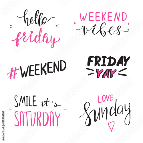Set of quotes about weekend