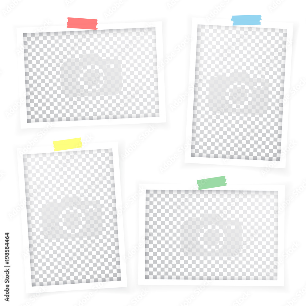 Retro photo frame with shadows. Vector illustration Retro photo frame with shadows. Vector illustration
