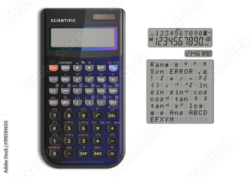 Scientific calculator with solar cell