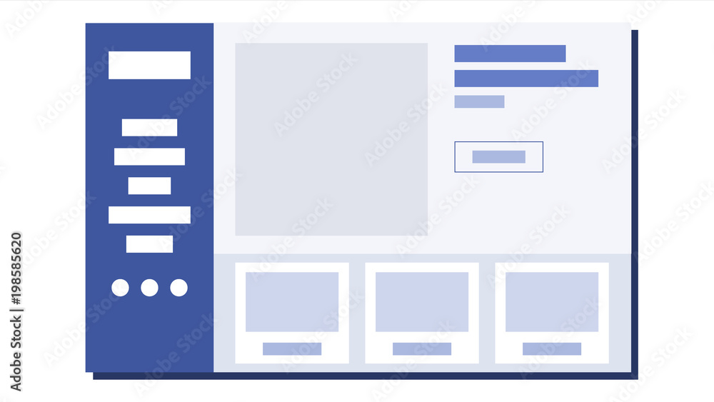 Website Flat Design Vector. Wireframes Layout. Web Design Concept. Illustration Website Flat Design Vector. Wireframes Layout. Web Design Concept. Illustration