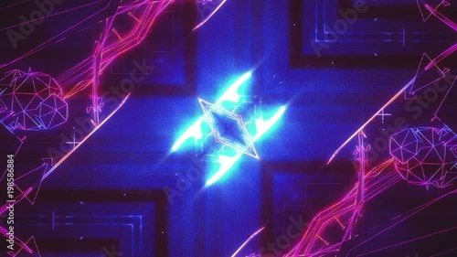 Seamless and colorful motion graphics looped. Colorful Kaleidoscopic Video Background. Suited for VJ's software, video mixes, night clubs, events and video mapping shows.