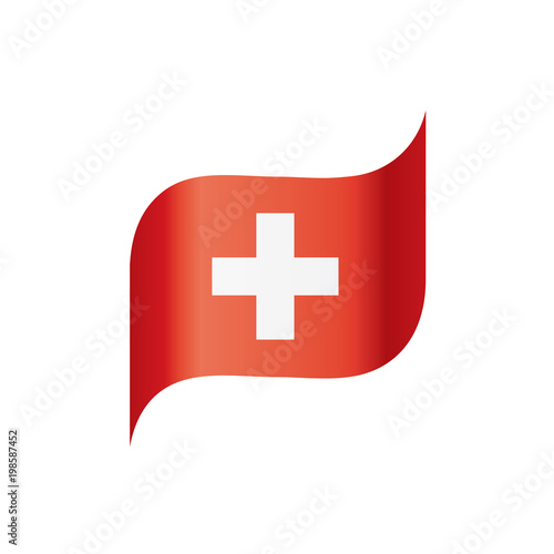 Switzerland flag, vector illustration