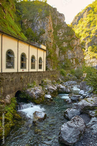 Hydroelectric power station in the mountains of Italy.