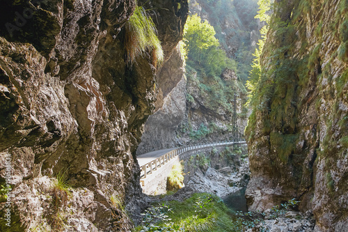Deep Gorge in the mountains of Italy. photo