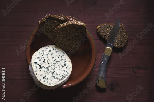 French cheese on wooden table