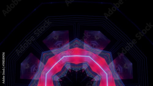 Seamless and colorful motion graphics looped. Colorful Kaleidoscopic Video Background. Suited for VJ's software, video mixes, night clubs, events and video mapping shows.