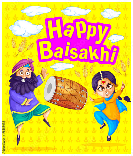 illustration of happy baisakhi