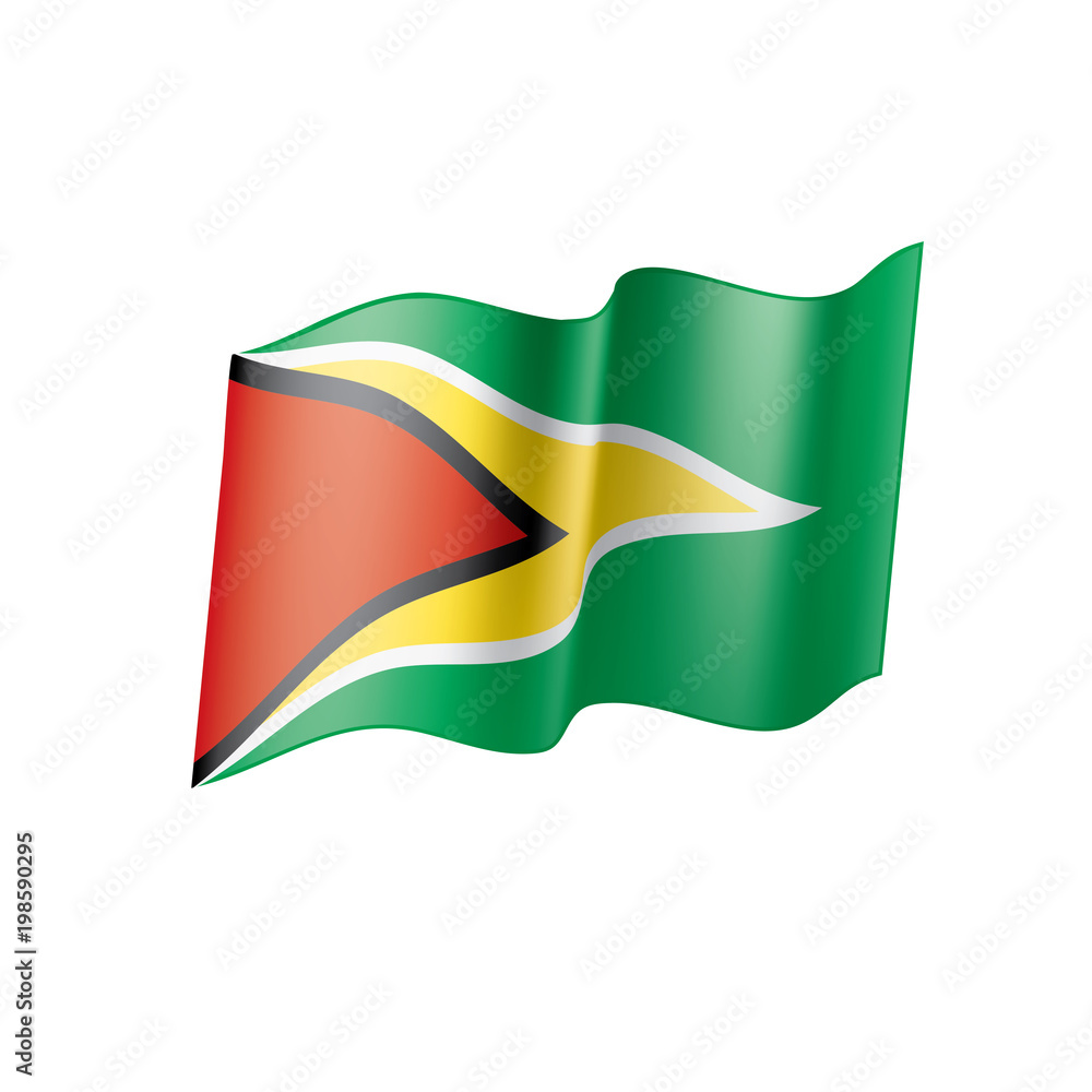 Guyana flag, vector illustration Guyana flag, vector illustration