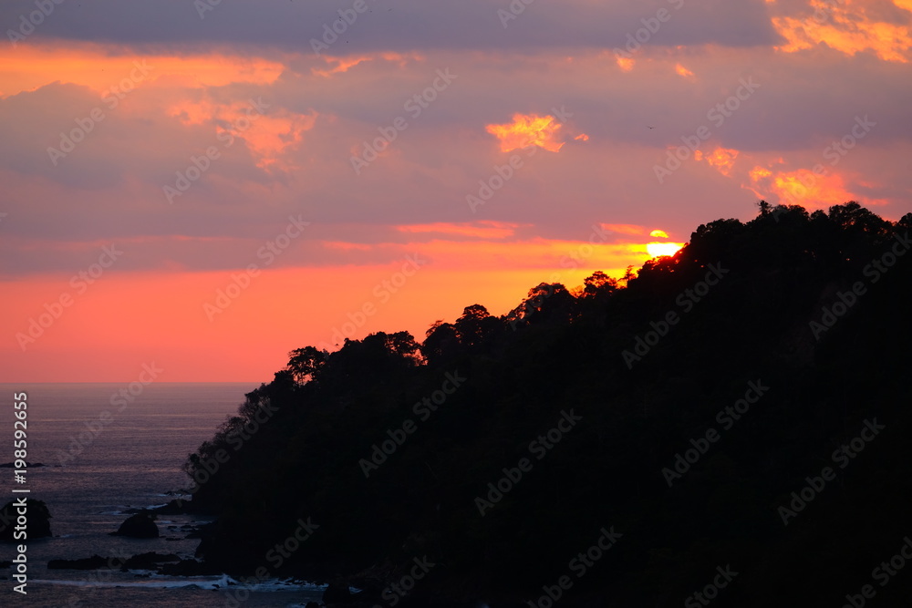 Amazing sunset in Costa Rica