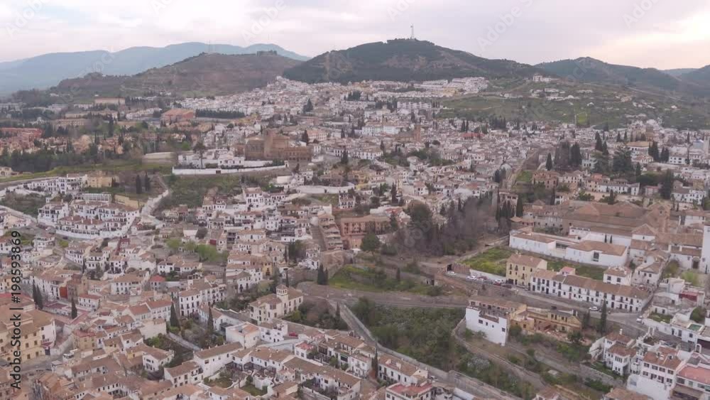 Aerial of Granada and surrounding hills Aerial of Granada and surrounding hills