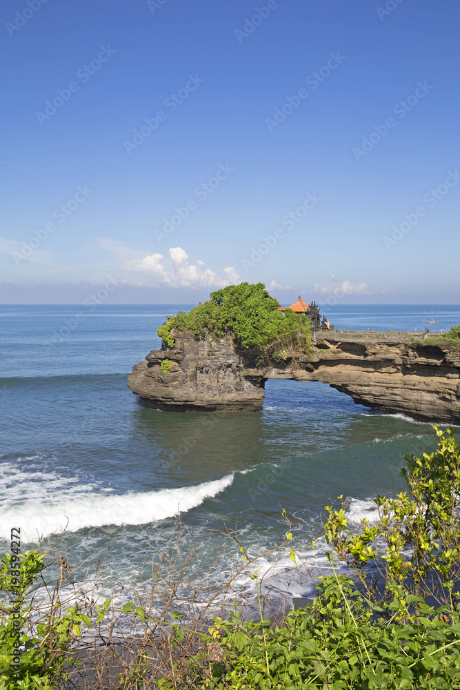 View of famous Tanah Lot temple in Bali