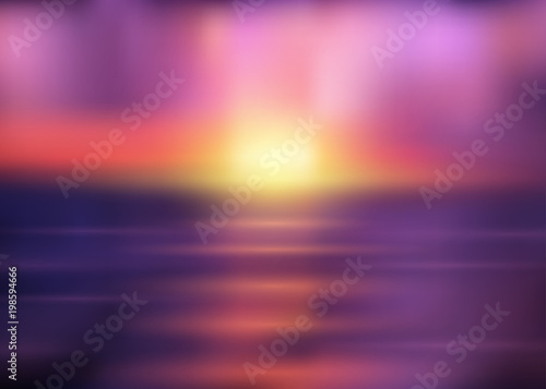 Vector blurred sunrise seascape. Vector background for your design. © veleri_kz