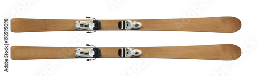 skis isolated on white