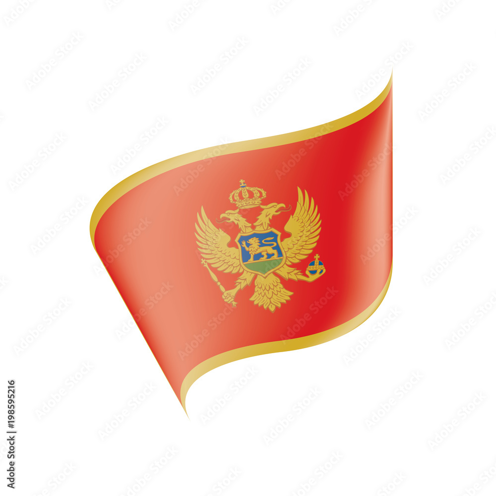 montenegro flag, vector illustration