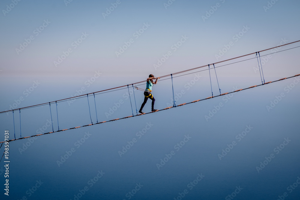 Obraz premium suspension bridge on Ai-Petri