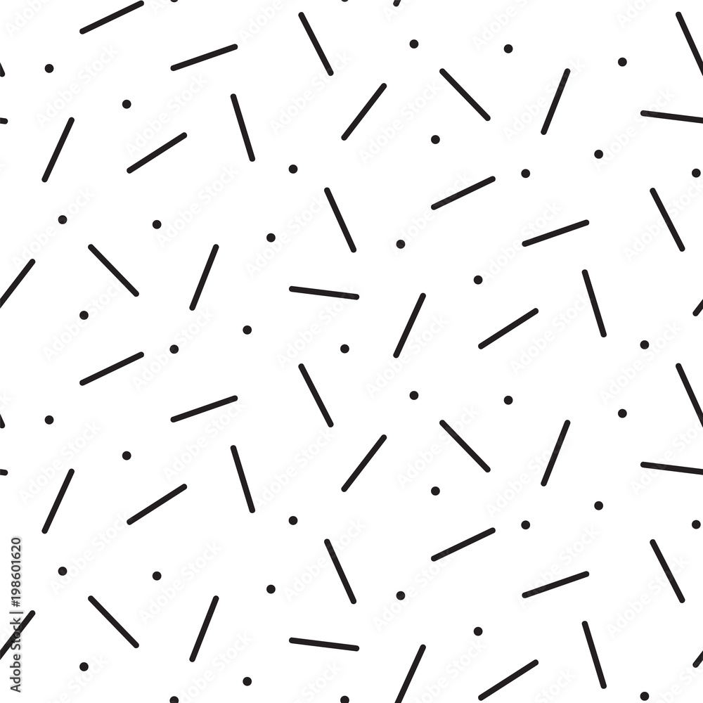 MEMPHIS STYLE SEAMLESS PATTERN. GEOMETRIC ELEMETS TEXTURE. 80S-90S DESIGN ON WHITE BACKGROUND MEMPHIS STYLE SEAMLESS PATTERN. GEOMETRIC ELEMETS TEXTURE. 80S-90S DESIGN ON WHITE BACKGROUND