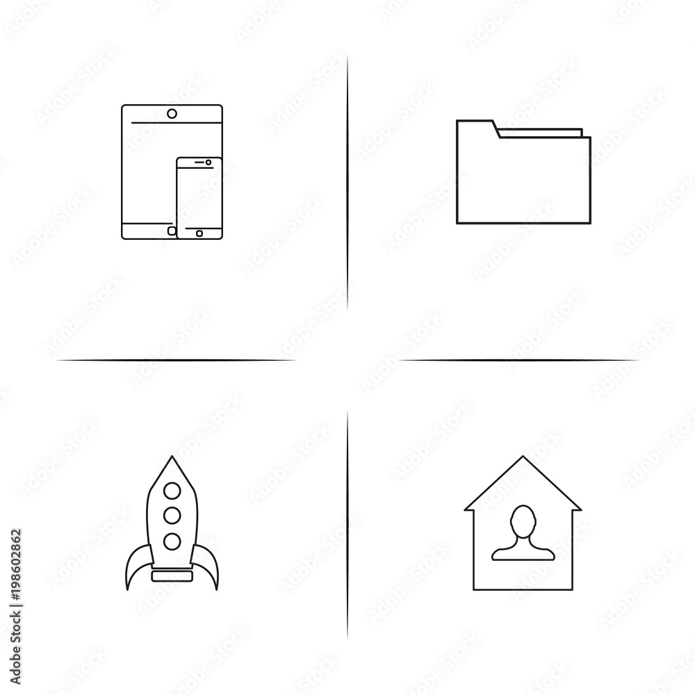 User Interface simple linear icons set. Outlined vector icons User Interface simple linear icons set. Outlined vector icons