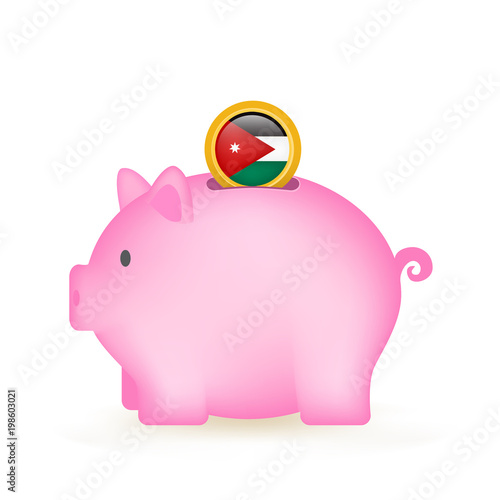 Jordan Flag Coin Piggy Bank Savings