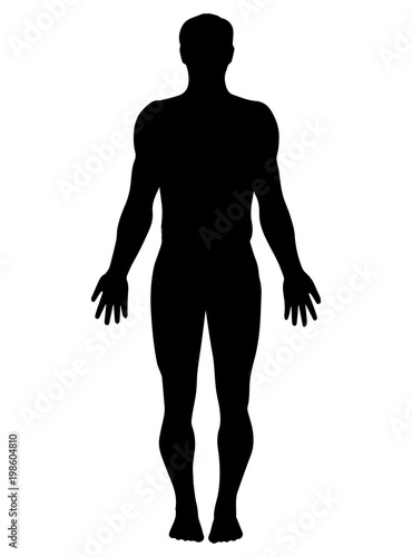 Man full lenght silhouette vector illustration isolated on white background