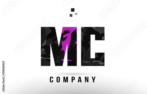 purple black alphabet letter mc m c logo