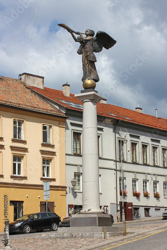 Angel in the Republic of Uzupis in Vilnius, Lithuania photo