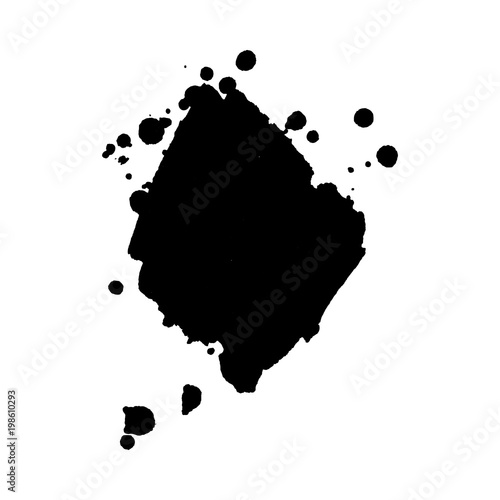 Abstract black ink blot background. Vector illustration. Grunge texture for cards and flyers design.