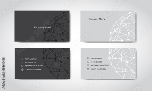 Set of engineering business card. Engineering drawings. vector illustration