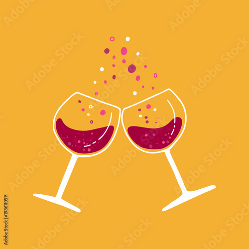 Wine festival. Glasses of wine