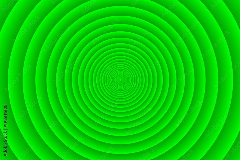 Concentric circle elements pattern, Green color ring, Circle spin target,