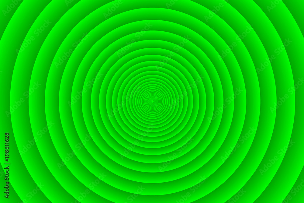 Obraz premium Concentric circle elements pattern, Green color ring, Circle spin target,