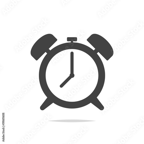 Alarm clock icon vector isolated