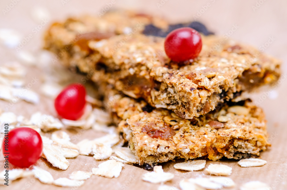 Muesli and fresh cranberry Muesli and fresh cranberry