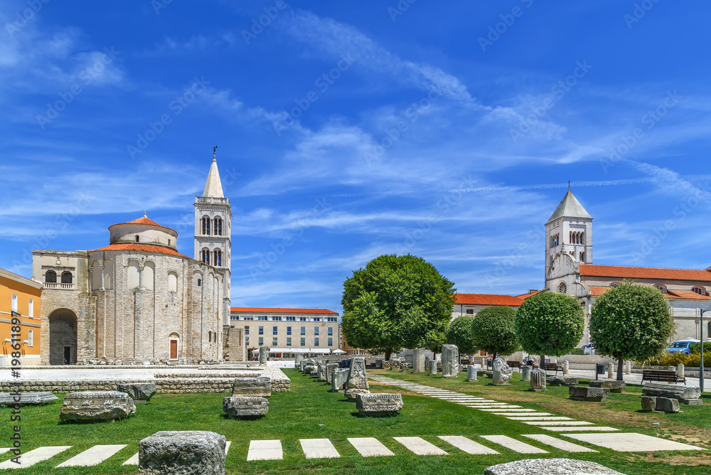 View of Roman Forum, Zadar, Croatia