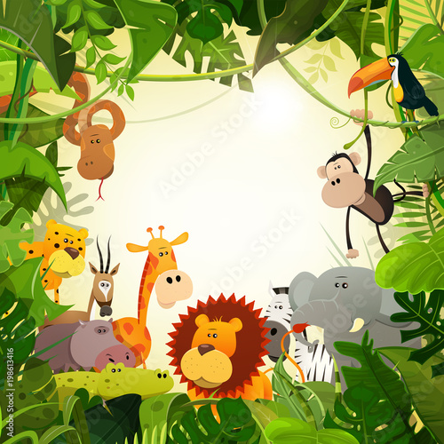 Wildlife Jungle Animals Background