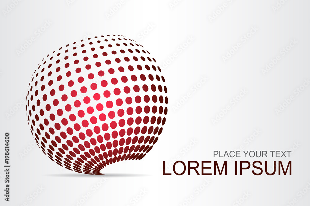 Logo stylized spherical surface with abstract shapes Logo stylized spherical surface with abstract shapes