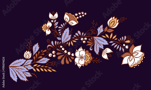 cardboard package with flowers bouquet. mock up, template. stock vector