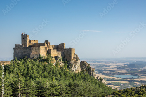 Castle of Loarre, rear facade view. Hoya de Huesca Loarre Aragon Huesca Spain photo