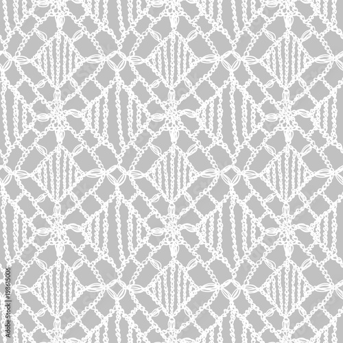 Crochet pattern knitting lace handmade macrame grey 1